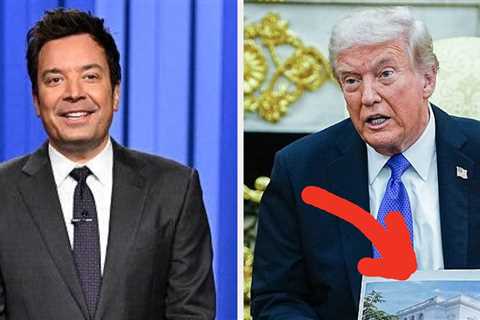 After Jimmy Fallon Said His Show's Not That Political, He Just Dragged Trump's $300 Million White..