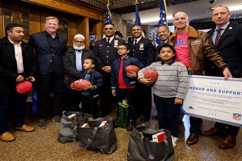 NFL Commissioner Roger Goodell hands out scholarships to children of slain NYPD cop Didarul Islam:..