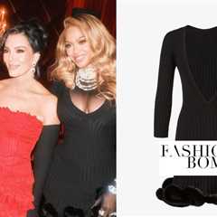 Beyonce Stuns in a Black Fendi Look alongside Tina Knowles in a Crimson Valdrin Sahiti Gown for..
