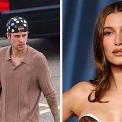 Justin Bieber Left Hailey Bieber Struggling To Get Out Of A Car At The GQ Men Of The Year Awards,..
