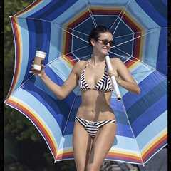 Nina Dobrev Strips Down to Zebra-Print Bikini For Thanksgiving Beach Day