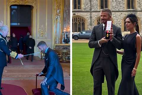 Sir David Beckham Knighted By King Charles At Windsor Castle