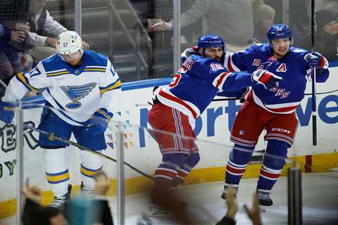 Rangers snap four-game skid with victory over Blues for just second home win of season