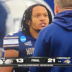 Montana State running back goes ballistic on head coach in fiery scene after playoff win