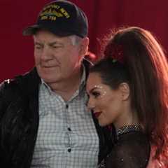 Bill Belichick All Smiles At Jordon Hudson's Cheer Competition in Atlanta