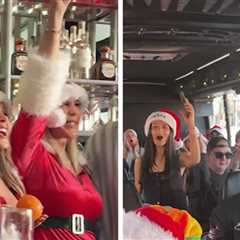 Tamra Judge, Vicki Gunvalson Wear Matching Santa Outfits on TMZ Brunch Tour