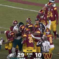Three players ejected following wild brawl in Eagles-Commanders game