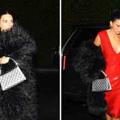 Kendall Jenner Stuns In Red Dress For Christmas Eve Outing