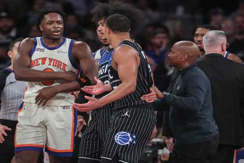 Magic’s Desmond Bane launches ball at Knicks’ OG Anunoby in shocking ‘hostile’ moment