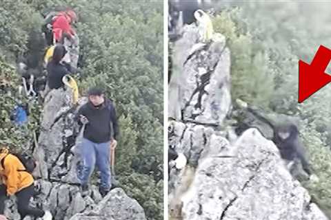 Tourist Falls Off Cliff While Trying to Take Selfie in Horrifying Video