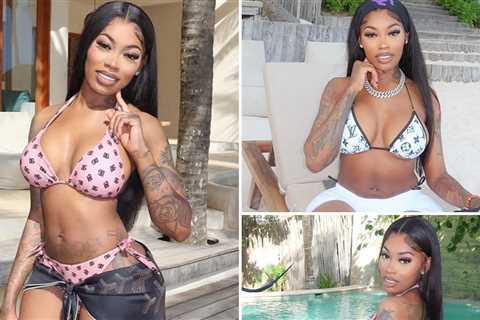 Asian Da Brat Stuns in Bikinis on Tropical Vacay