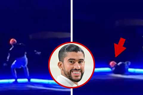 Bad Bunny Slips and Falls During Concert in Mexico City