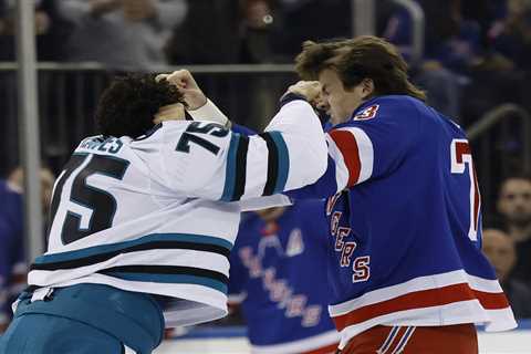 Matt Rempe reveals he broke left thumb, underwent surgery after fight with Sharks’ Ryan Reaves
