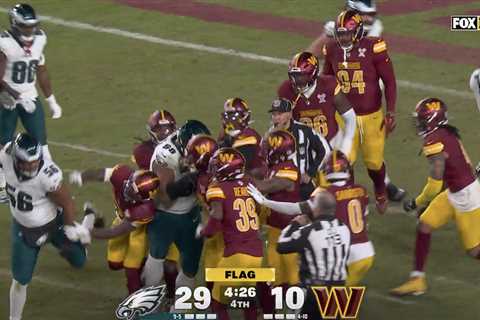 Three players ejected following wild brawl in Eagles-Commanders game