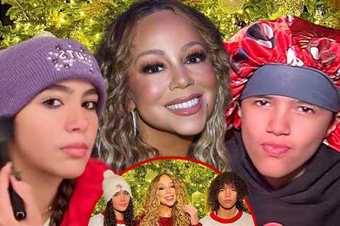 Mariah Carey's Twins Rock Her Holiday Merch in Rare Family Photo