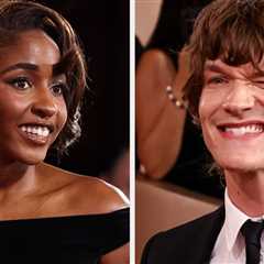 Ayo Edebiri And Connor Storrie Really Matched Each Other's Freak On The Golden Globes Red Carpet,..