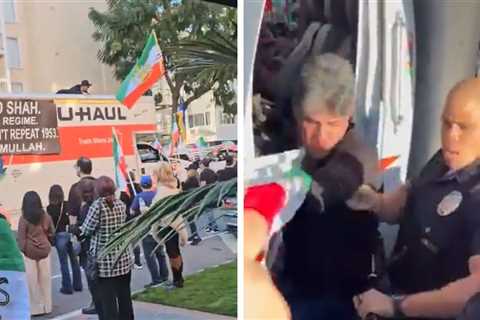 Man Drives U-Haul Truck Into Iranian Protest, On Video
