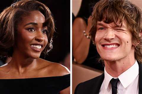 Ayo Edebiri And Connor Storrie Really Matched Each Other's Freak On The Golden Globes Red Carpet,..