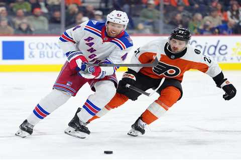 Rangers rout Flyers to snap five-game losing streak day after Chris Drury’s ‘retool’ declaration