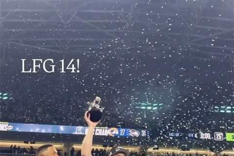 Sam Darnold, fiancée share kiss on field after Seahawks’ NFC Championship triumph