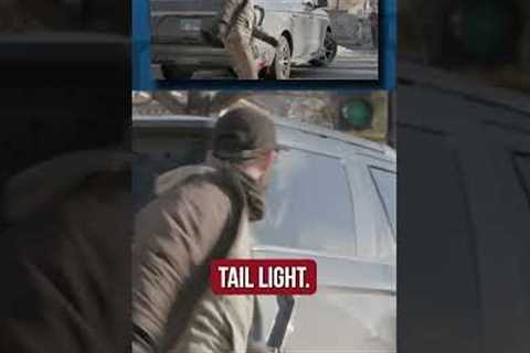 He kicked a fed car. You can guess what happened next...