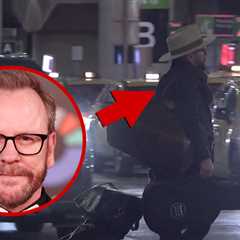 Kiefer Sutherland Pictured at Uber Pickup Lot After Alleged Ride Share Death Threat