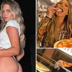 Sexy Stars Eating Pizza For Pizza Day!