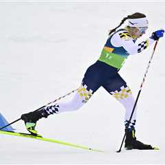 Swedish skier forced to race with one ski after disastrous Olympic crash that cost gold medal