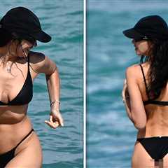 Irina Shayk Shows Off Bikini Body During Beach Day With Daughter in Miami