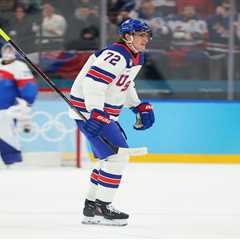Tage Thompson exits Olympic semifinal in US hockey injury scare