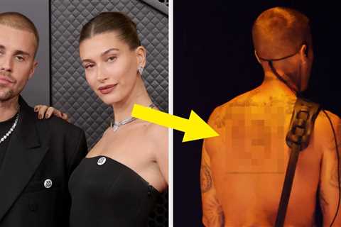 People Think Justin Bieber Has A New Tattoo Of Hailey Bieber’s Entire Face On His Back, And I..