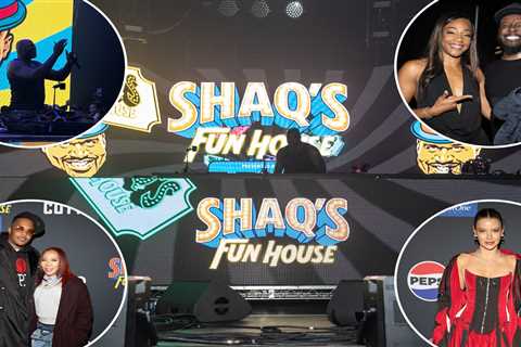 Shaquille O’Neal riles up crowd with DJ set at raucous Super Bowl party