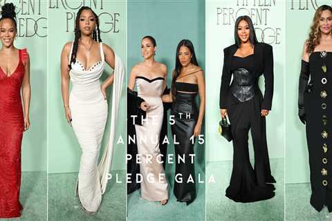 On the Scene at the 15 Percent Pledge Gala: Tina Knowles and Meghan Markle in Harbison, Claire..