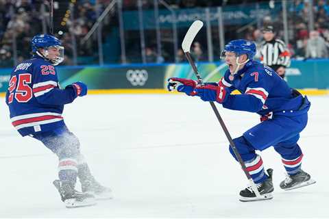 Brady Tkachuk helps USA men’s hockey survive Denmark scare for second Olympics win