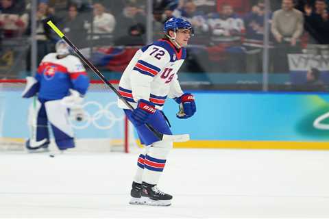 Tage Thompson exits Olympic semifinal in US hockey injury scare