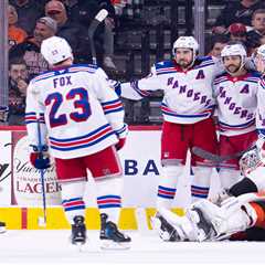 Rangers rout Flyers in rare all-around effort as new top line shines