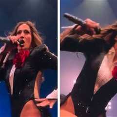 Jennifer Lopez Slips & Nearly Falls Hard During Las Vegas Residency, Video
