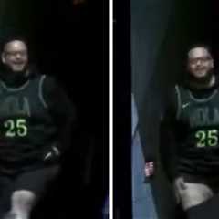 Pelicans Fan Has Wardrobe Malfunction During Dance-Off, Staged Or Legit?