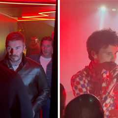 David Beckham Supports Son Cruz at His Rock Concert in Paris