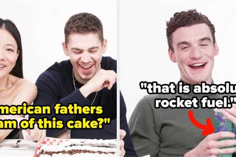 Hero Fiennes Tiffin And The Young Sherlock Cast Hilariously Try American Fast Food For The First..