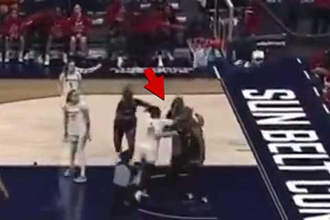 Referee Leveled In Massive College Basketball Brawl, 8 Ejected