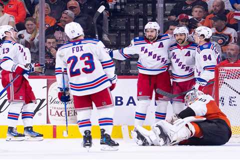 Rangers rout Flyers in rare all-around effort as new top line shines