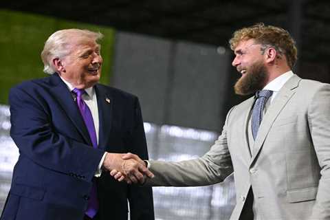 Trump brings Jake Paul on stage at Kentucky rally – predicts YouTuber-turned-boxer will run for..