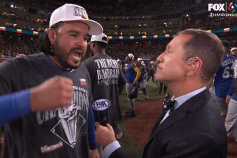 Eugenio Suarez delivers emotional interview after Venezuela’s win over Team USA in WBC final