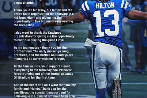 Ex-NFL star T.Y. Hilton announces retirement