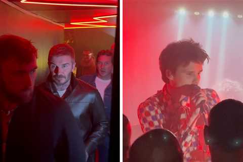 David Beckham Supports Son Cruz at His Rock Concert in Paris