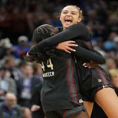 South Carolina gets revenge in Final Four upset to end UConn’s perfect season as tempers flare at..