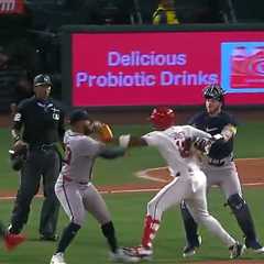 Brawl Breaks Out During Atlanta Braves at Los Angeles Angels Game