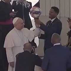 Pope Leo Spins Basketball on Finger with Help of Harlem Globetrotters