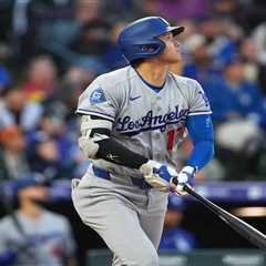 Shohei Ohtani extends on-base streak to 50, but Dodgers lose to Rockies